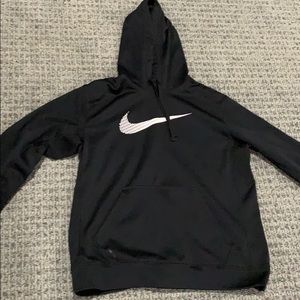 Men’s large black nike hooded sweatshirt.